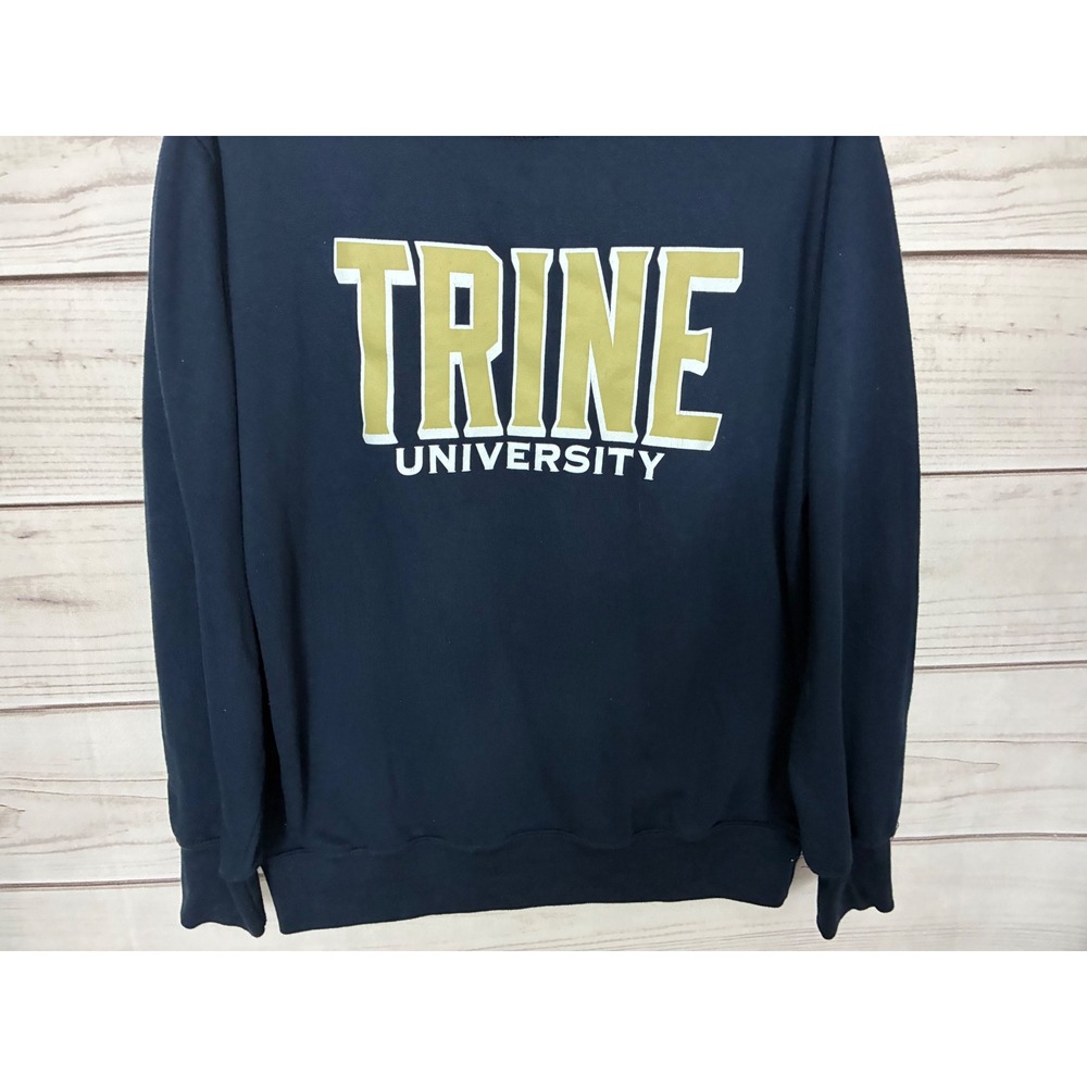 MV Sport Trine University Crewneck Sweatshirt Mens Medium Navy Blue Collegiate - Picture 4 of 6